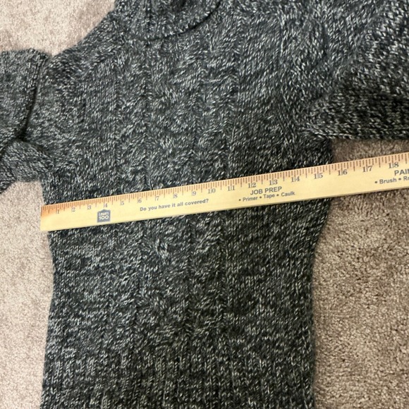 Express Cable Knit Turtleneck Sweater Heathered Wool Cashmere Blend Medium - Picture 5 of 8